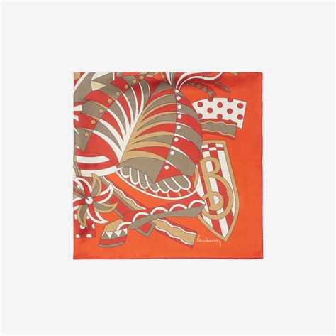 seidensticker burberry karos|Carousel EKD Silk Scarf in Rust .